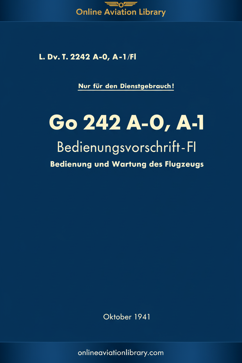Go 242 A-0 A-1 Bedienungsvorschrift-Fl Cover