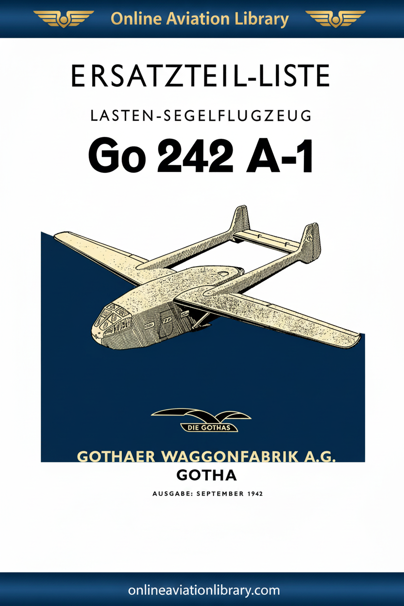 Go 242 A-1 Ersatzteil-Liste Illustrated Cover