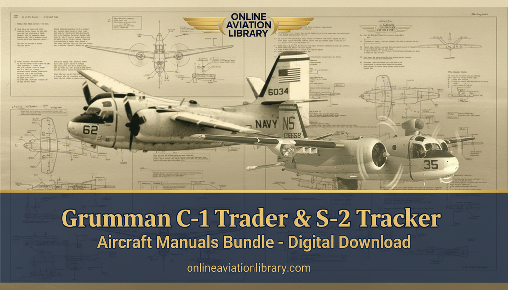 Grumman C-1 Trader and S-2 Tracker Bundle Banner with Documentation Background