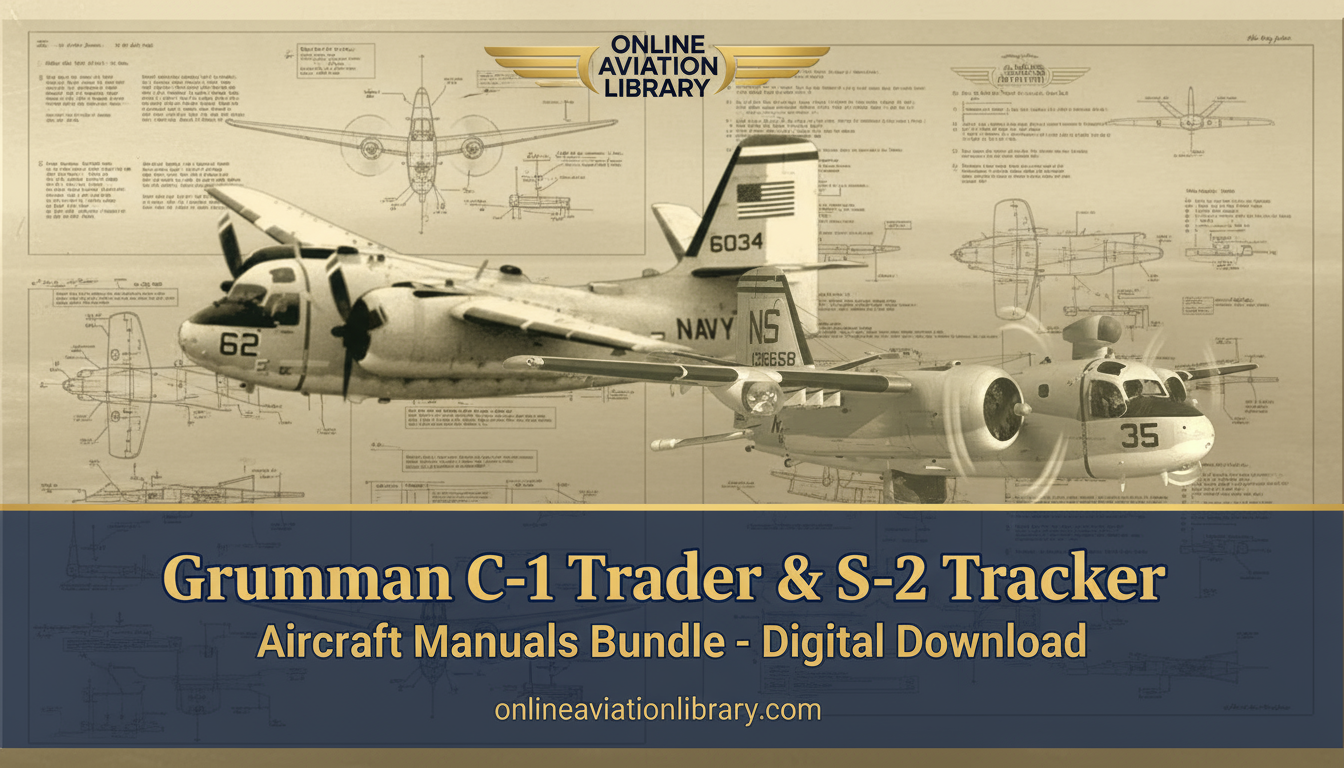 Grumman C-1 Trader and S-2 Tracker Bundle Banner with Documentation Background