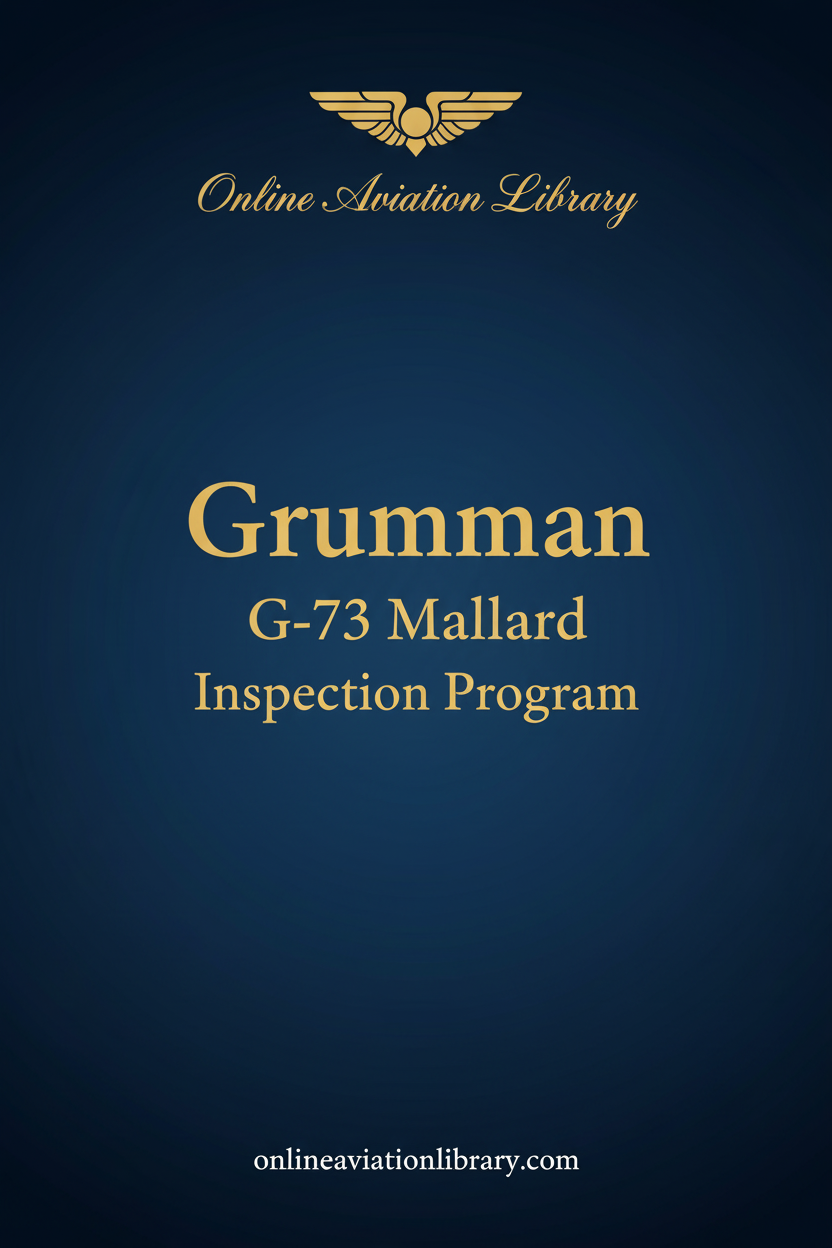 Grumman G-73 Mallard Inspection Program Cover Page