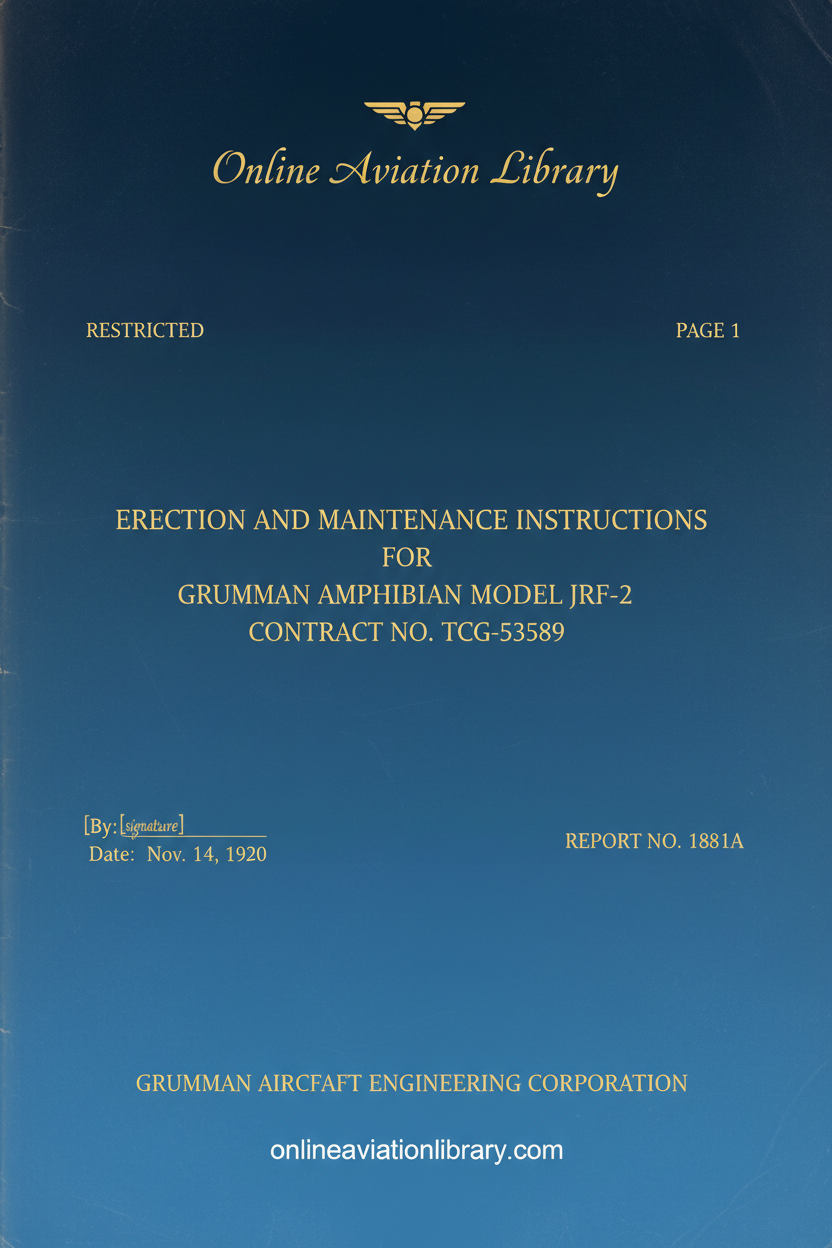 Grumman JRF-2 Manual Cover