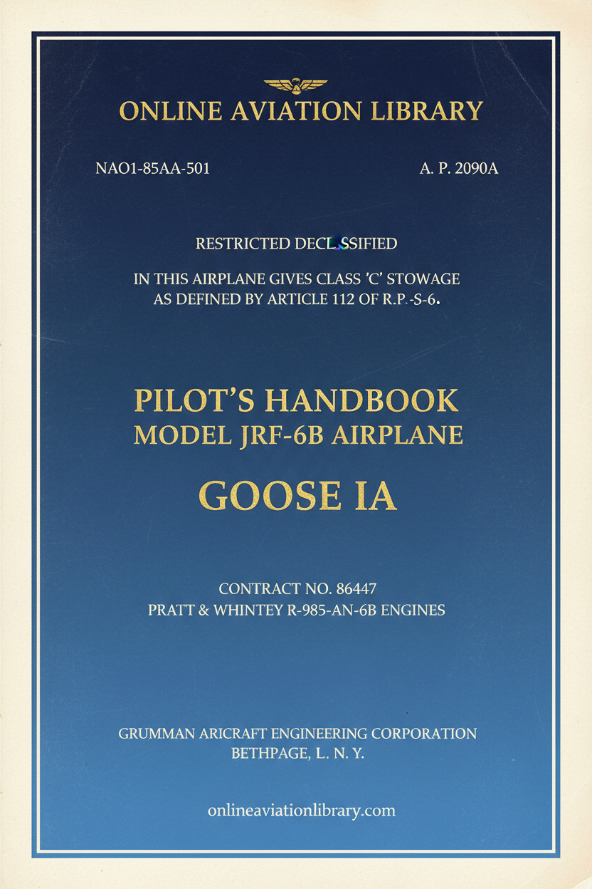 Grumman JRF-6B Goose Manual Cover
