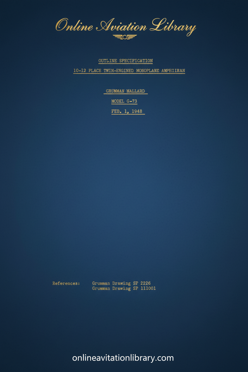 Grumman Mallard G-73 Manual Cover Page