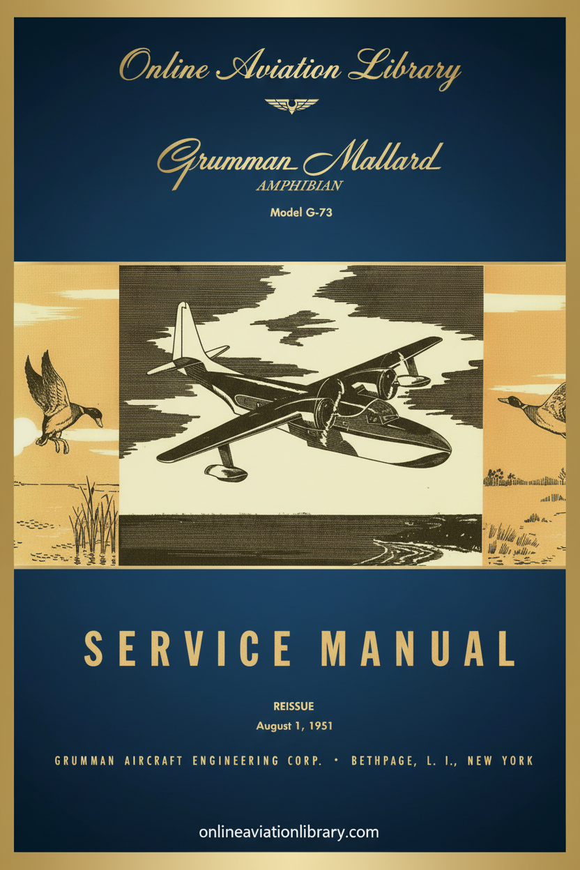 Grumman Mallard Service Manual Cover Page
