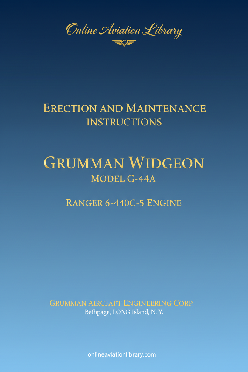 Grumman Widgeon G-44A Manual Cover