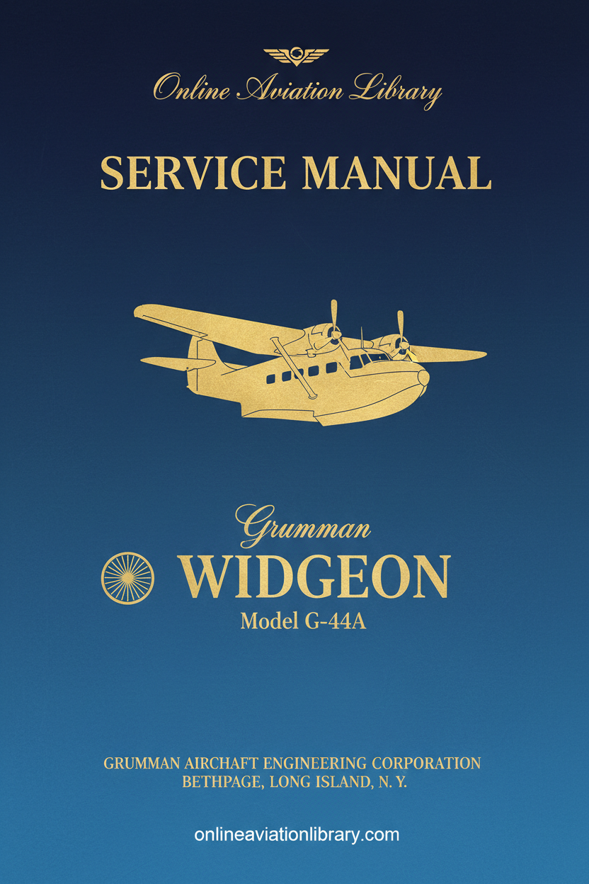 Grumman Widgeon Service Manual Cover