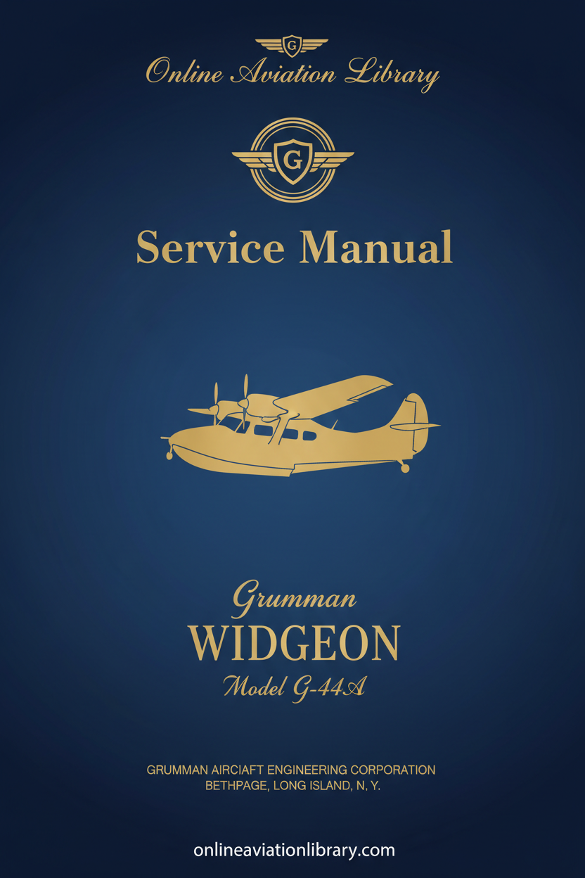 Grumman Widgeon Service Manual Cover