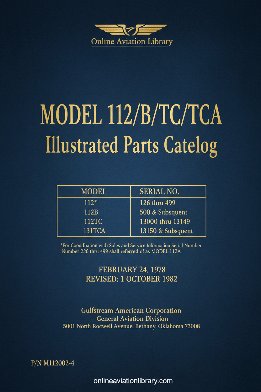 Gulfstream American Model 112/B/TC/TCA Cover Page