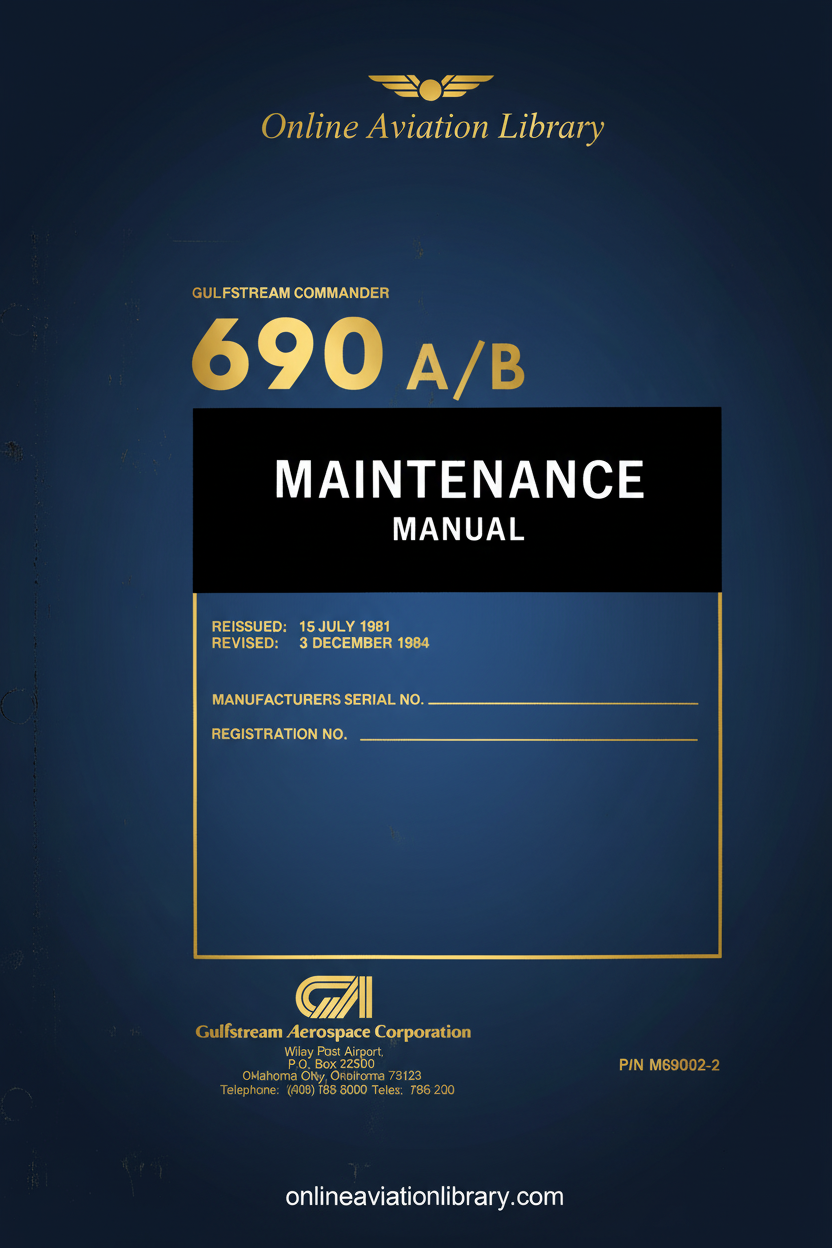 Gulfstream Commander 690 A/B Standard Cover Page