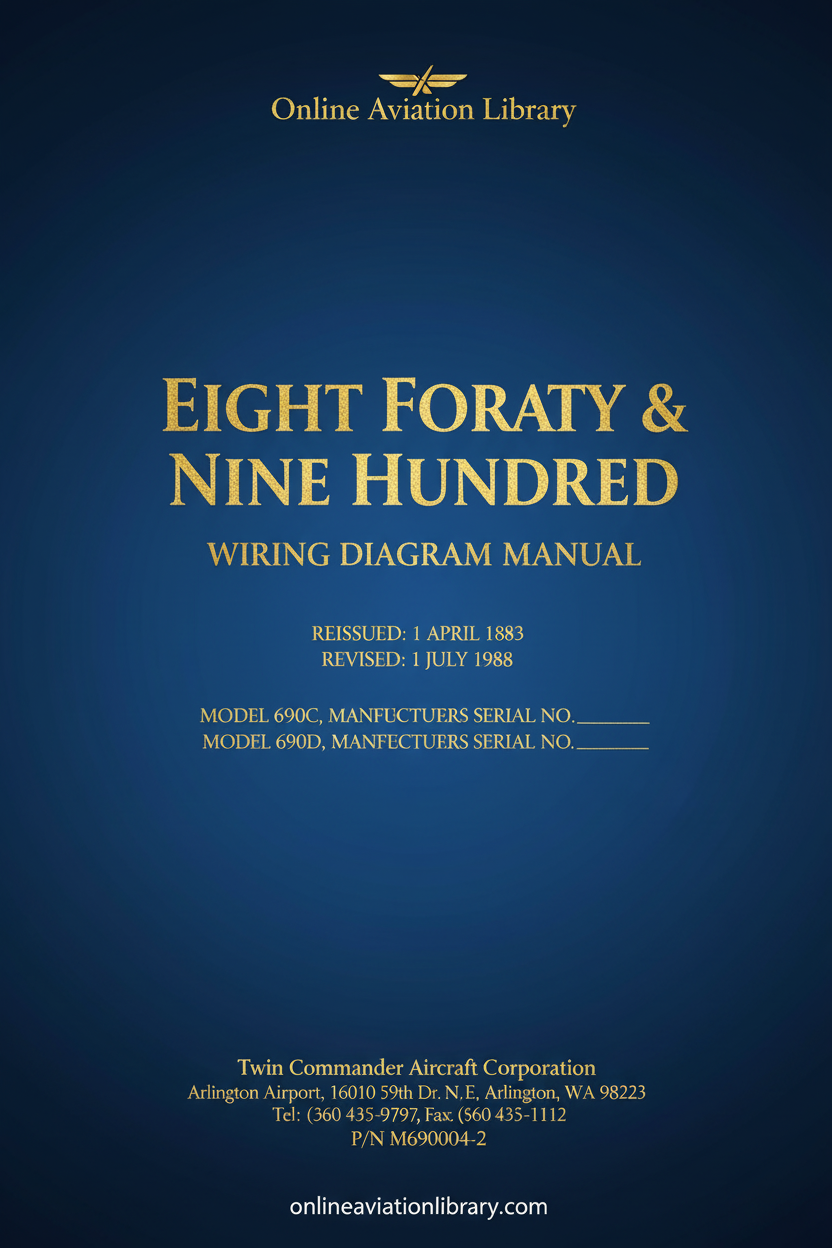 Gulfstream Commander 690C/690D Wiring Diagram Standard Cover Page