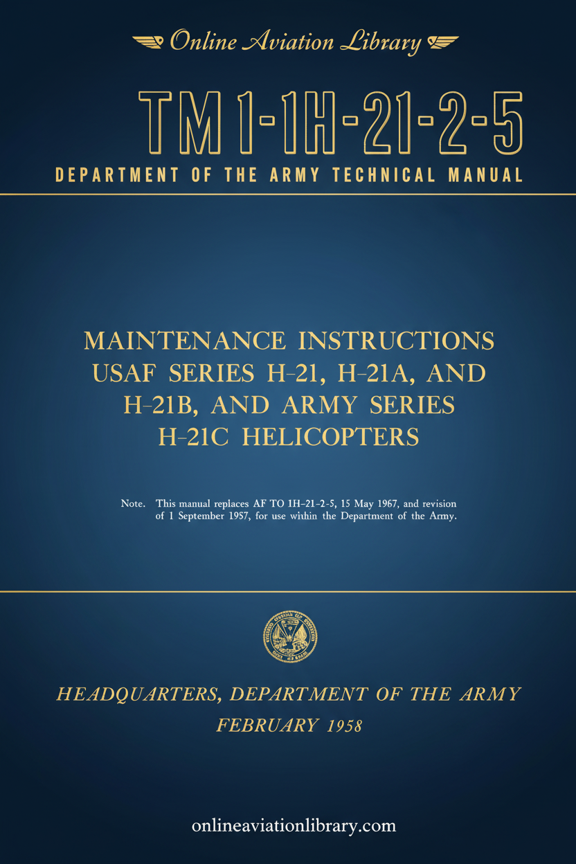 H-21 Maintenance Instructions Cover Page