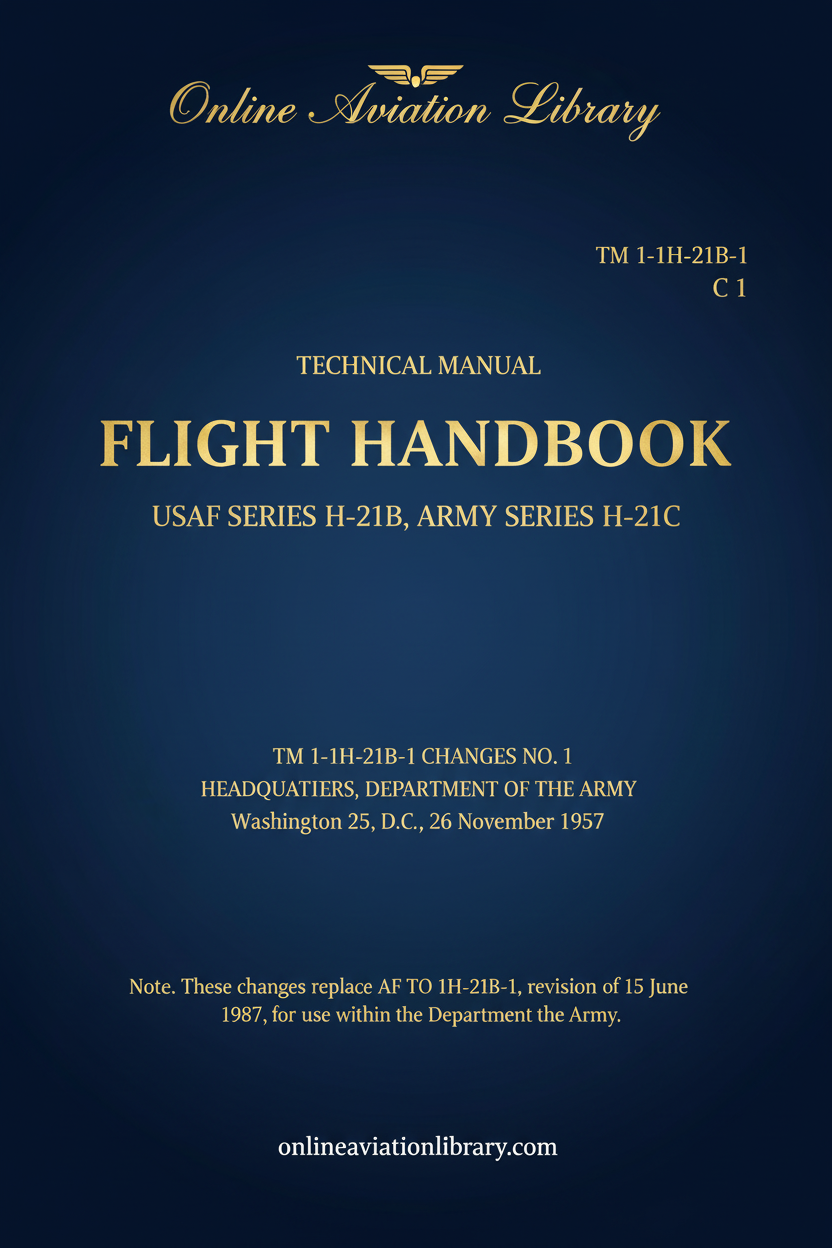 H-21B/H-21C Flight Handbook Cover Page