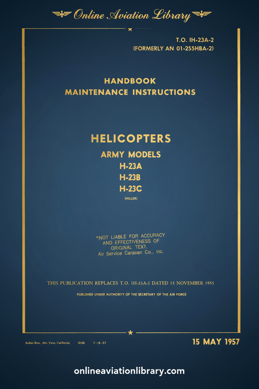 H-23A/B/C Maintenance Instructions Handbook Cover Page