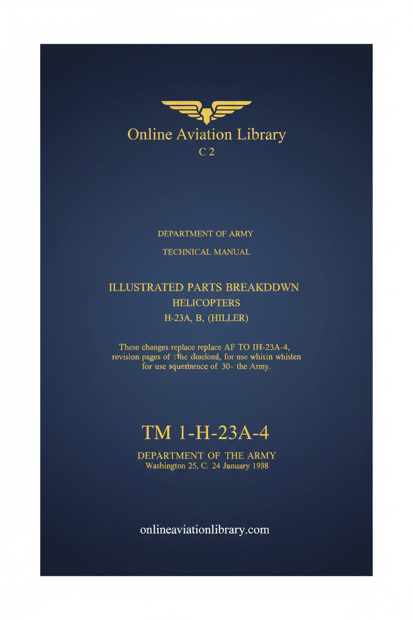 H-23A Illustrated Parts Breakdown Standard Cover Page