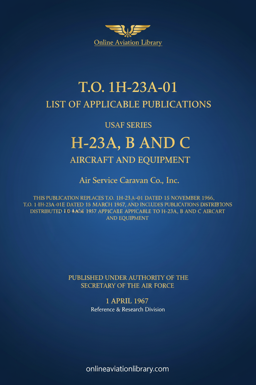 H-23A List of Applicable Publications Standard Cover Page