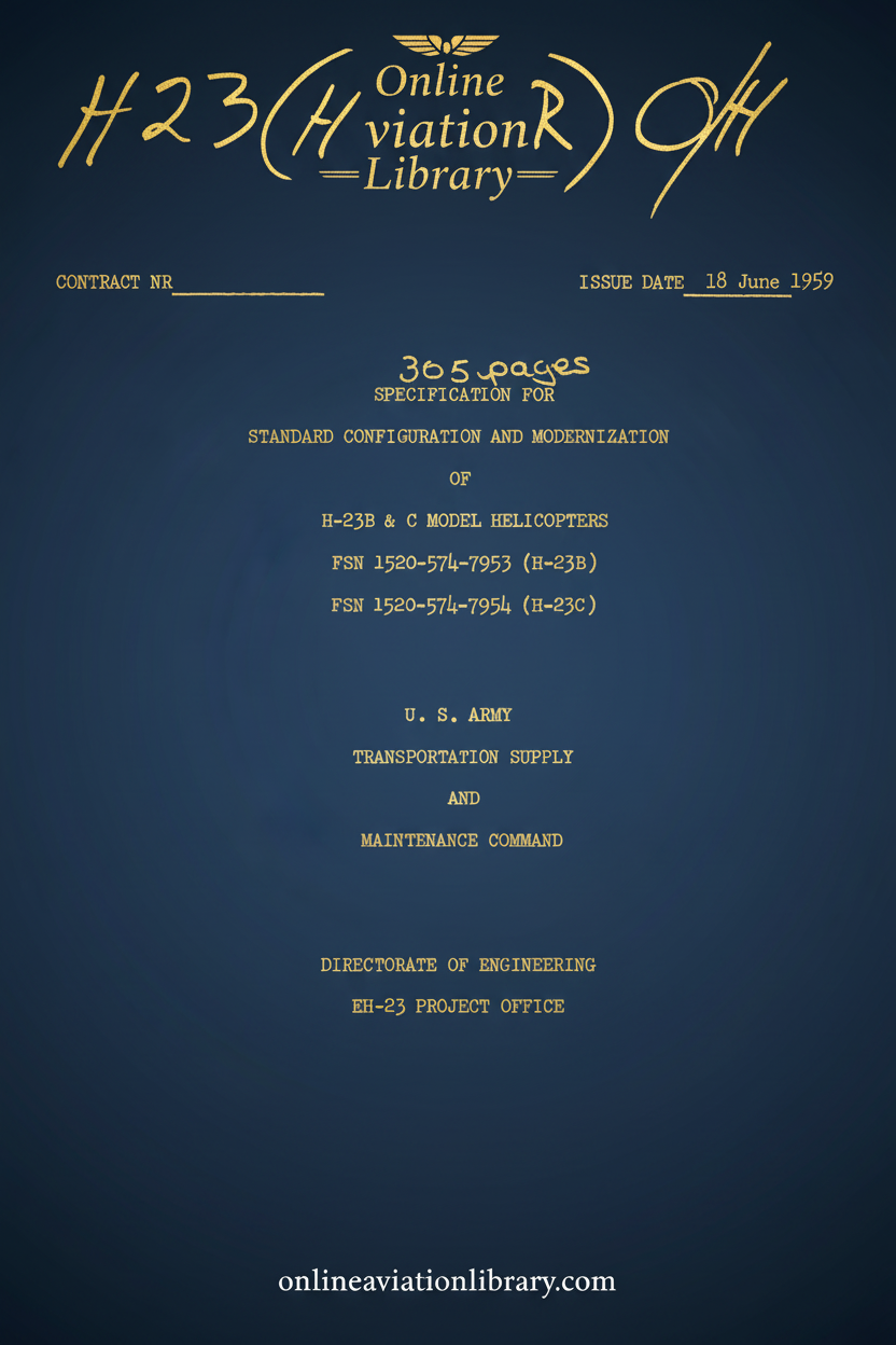 H-23B & C Overhaul Manual Cover Page