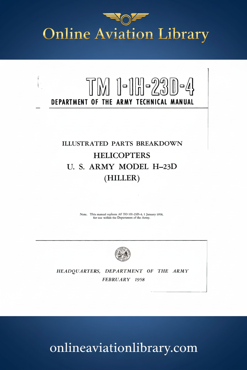 H-23D Illustrated Parts Breakdown Standard Cover Page 2