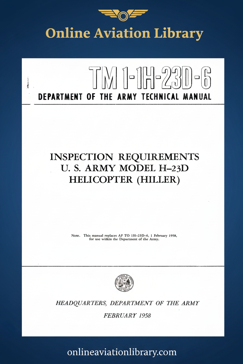 H-23D Inspection Requirements Standard Cover Page 2
