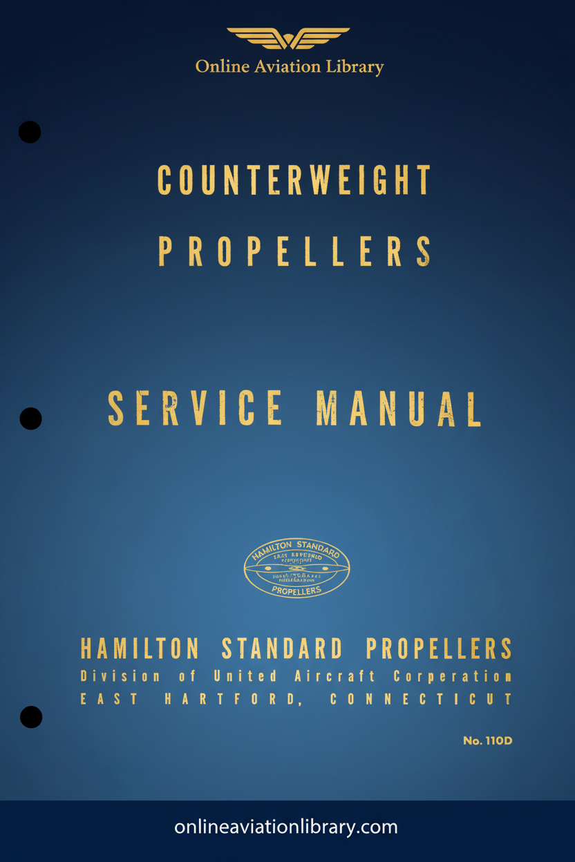 Hamilton Standard Counterweight Propellers Service Manual Standard Cover Page