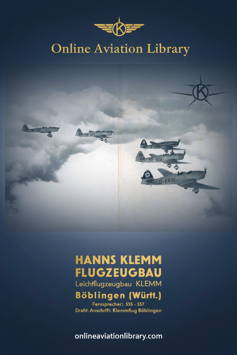 Hanns Klemm Flugzeugbau Standard Cover Page