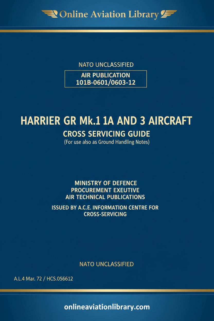 Harrier GR Mk 1 1A 3 Cross Servicing Guide Cover