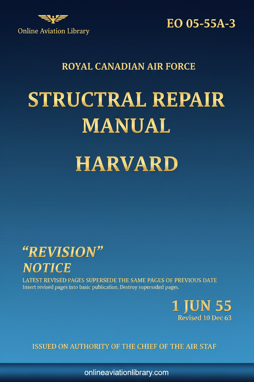 Harvard RCAF Structural Repair Manual Standard Cover Page