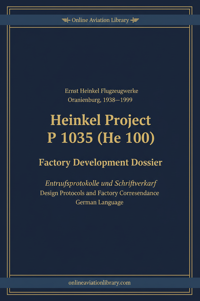 He 100 — Factory Development Dossier — OAL Cover