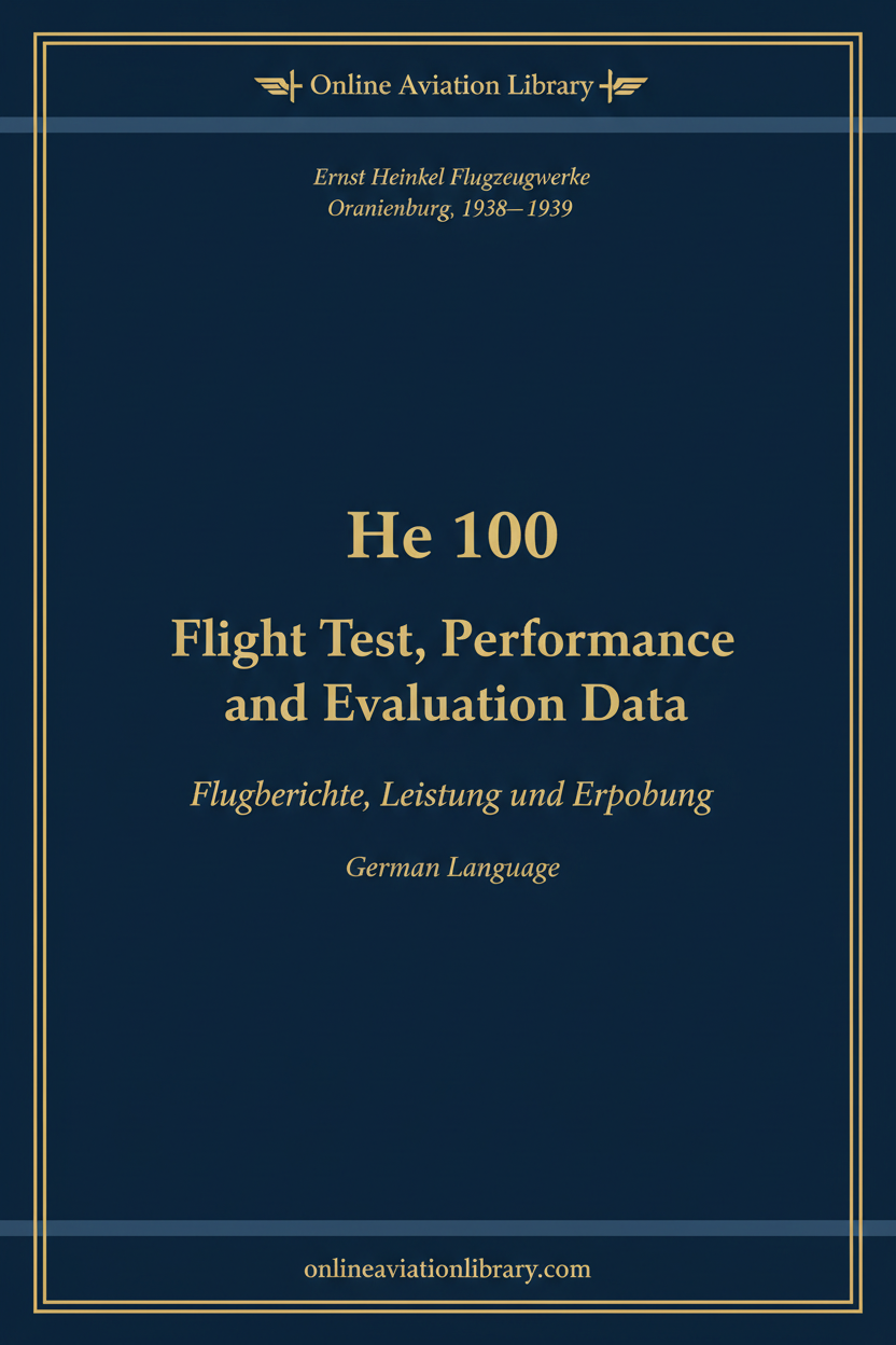 He 100 — Flight Test & Evaluation — OAL Cover