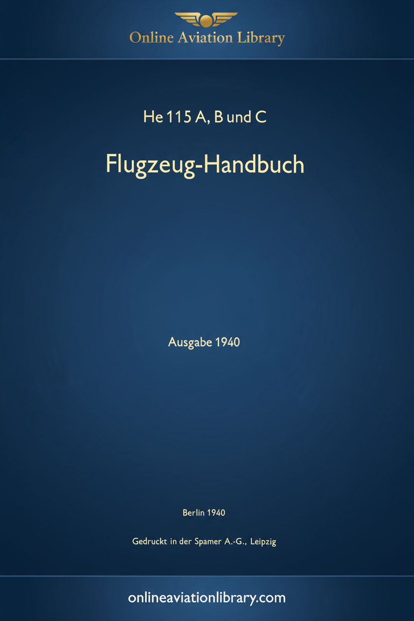 He 115 A B C Flugzeug-Handbuch Cover