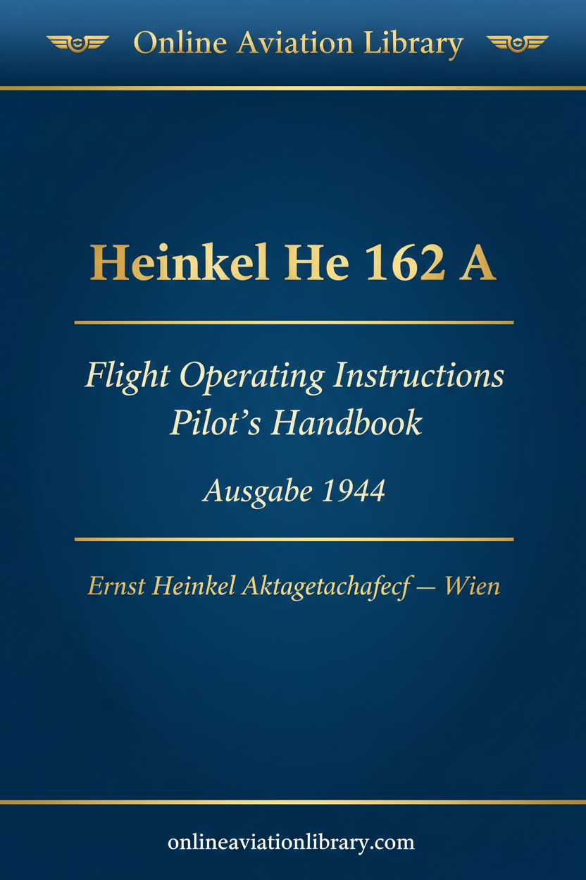 He 162 A Flight Manual Cover