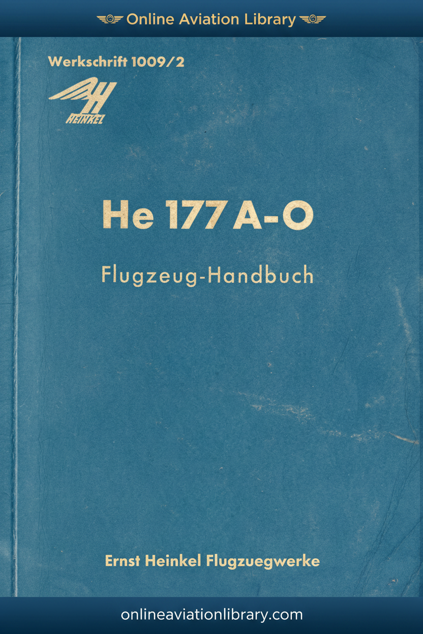 He 177 A-0 Flugzeug-Handbuch Cover