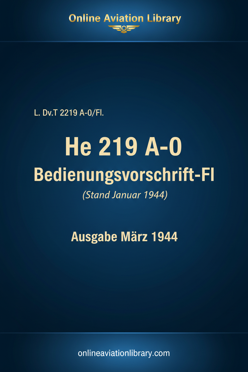 He 219 A-0 Bedienungsvorschrift-Fl Cover