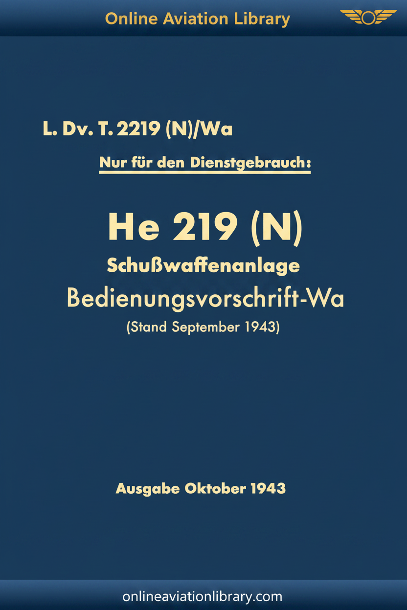 He 219 N Bedienungsvorschrift-Wa Cover 1