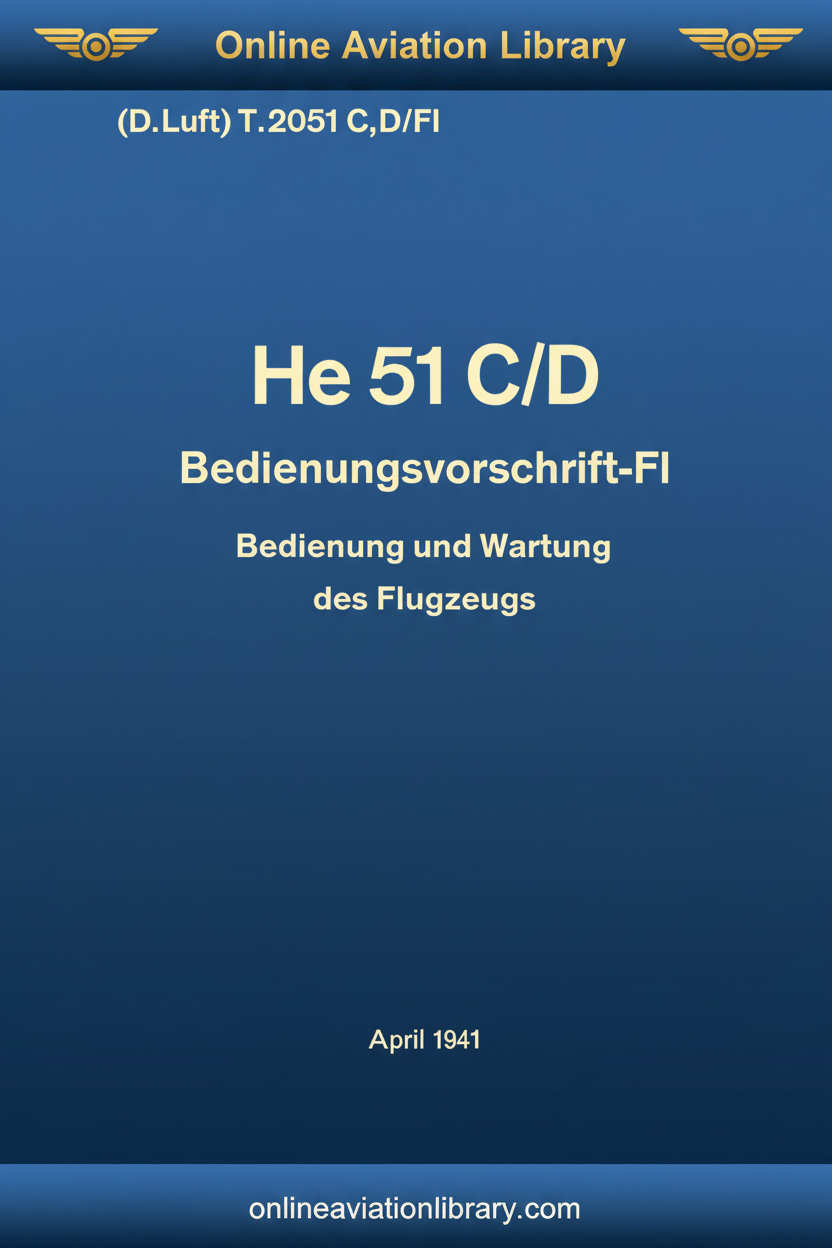 He 51 C/D Bedienungsvorschrift Cover