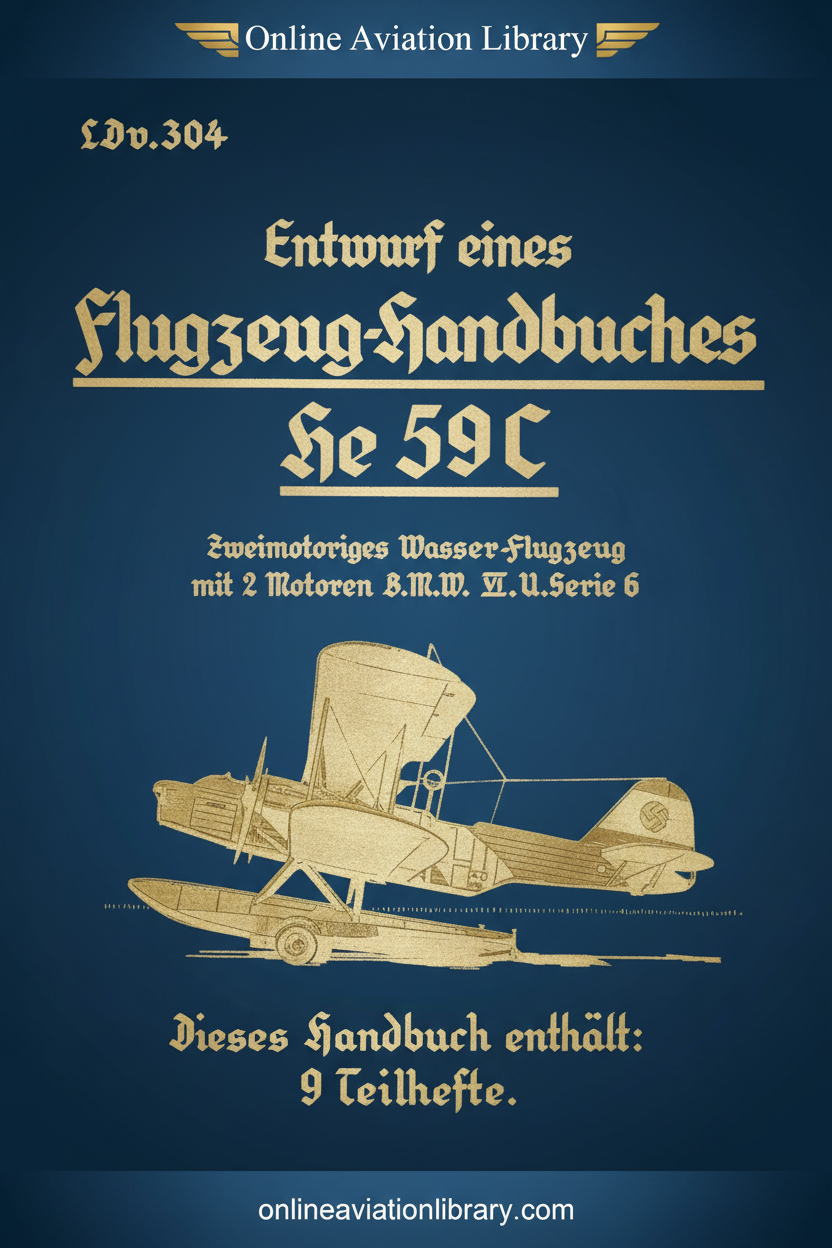 He 59C Flugzeug-Handbuches Cover