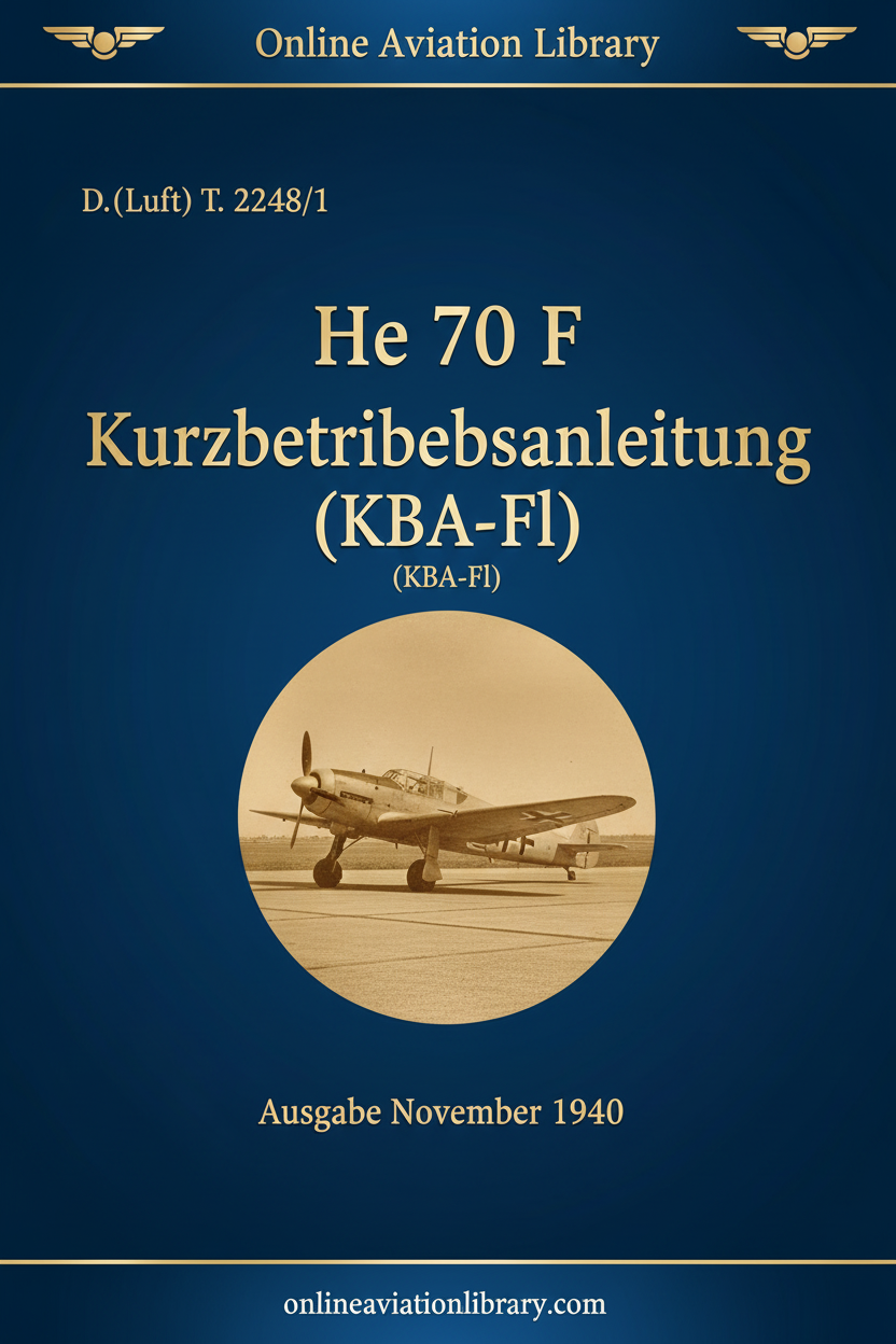 He 70 F Kurzbetriebsanleitung Cover