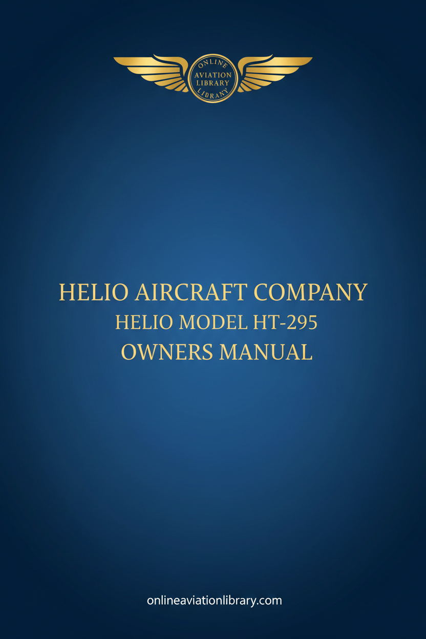 Helio HT-295 Owners Manual Standard Cover Page