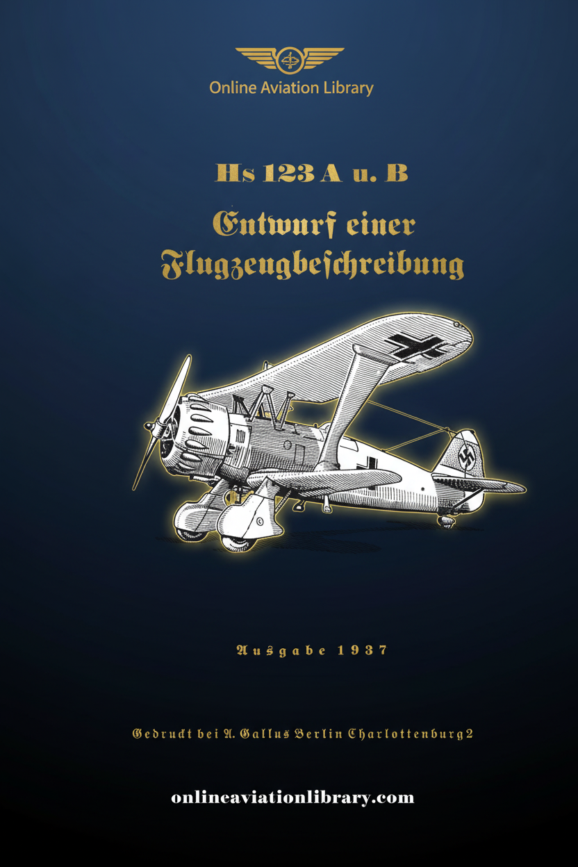 Henschel Hs 123 Aircraft Description Standard Cover Page