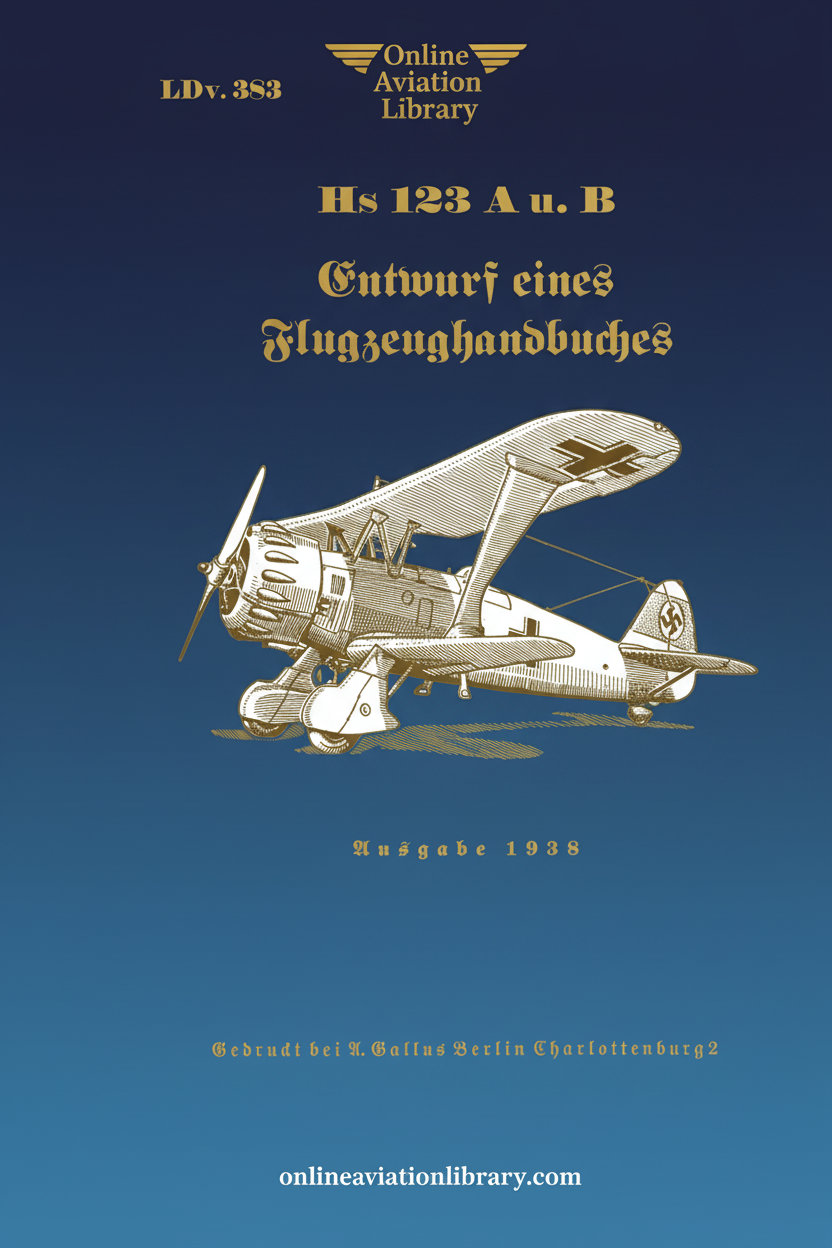 Henschel Hs 123 Aircraft Handbook Standard Cover Page