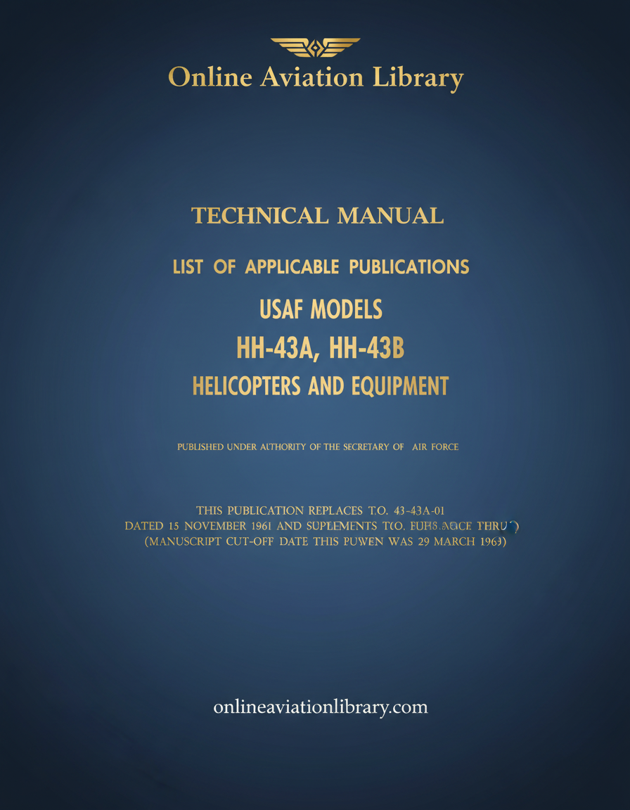HH-43A/HH-43B Technical Manual Cover Page