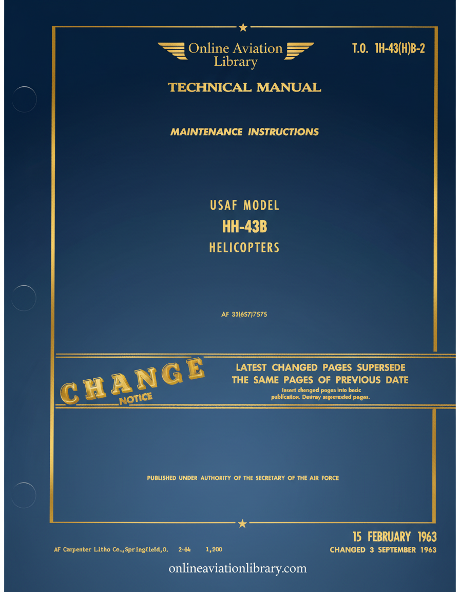 HH-43B Technical Manual Cover Page