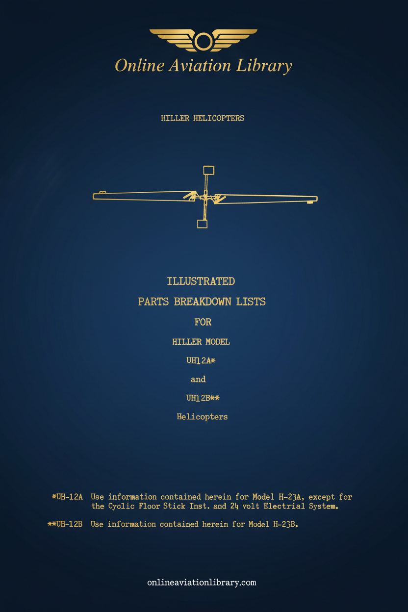 Hiller UH-12A/B Illustrated Parts Breakdown Lists Cover Page