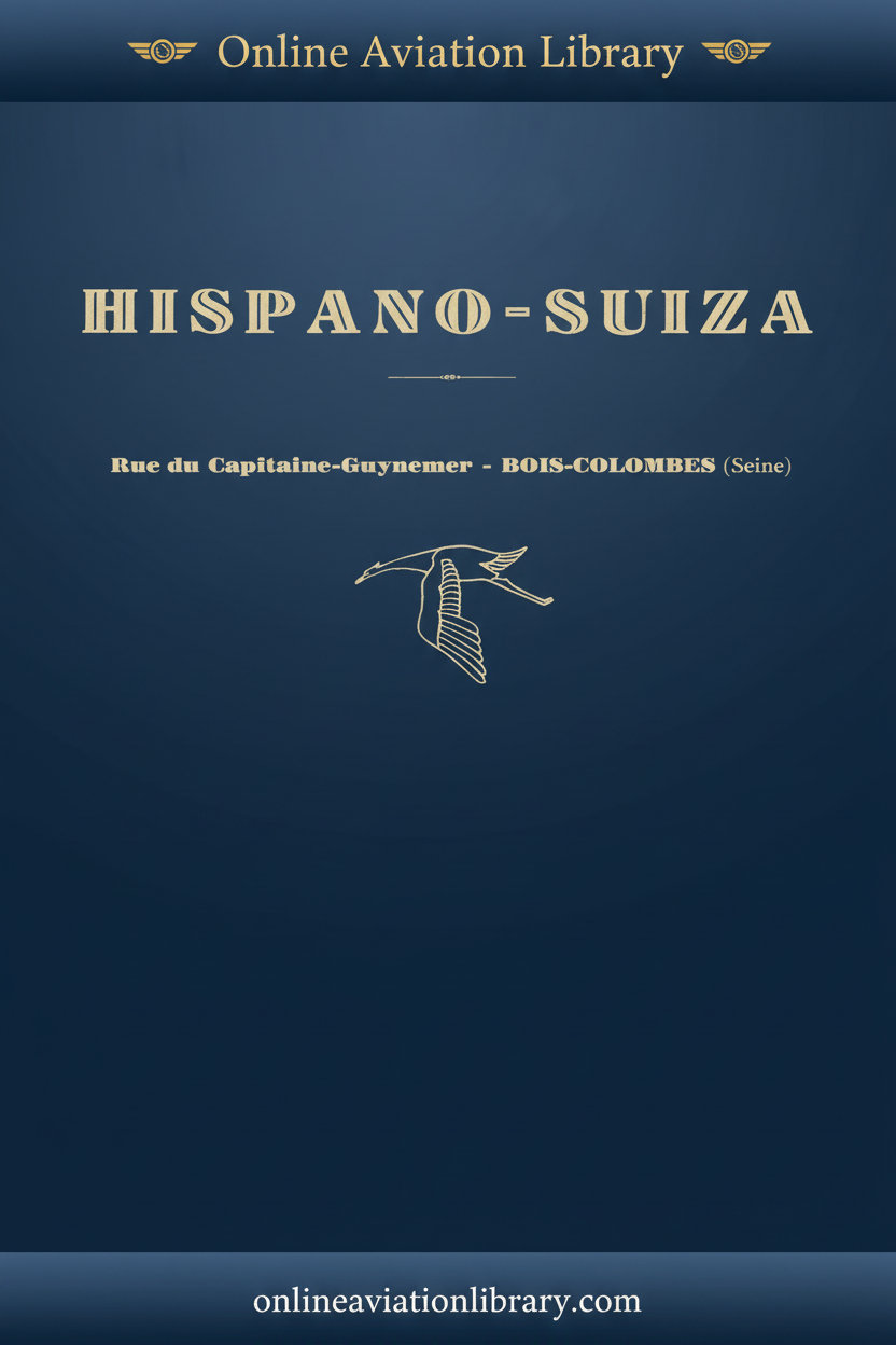 Hispano-Suiza 14AA 1931 Cover