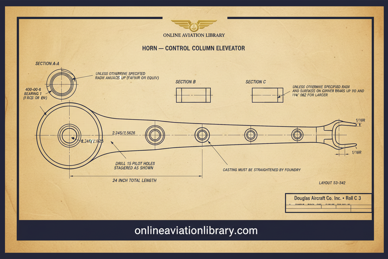 Horn Control Column Elevator C3