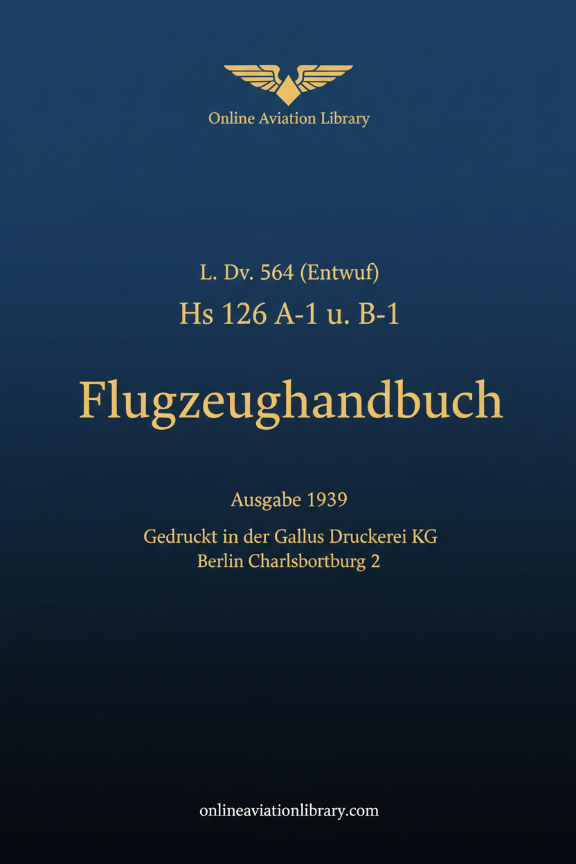 Hs 126 A-1 u. B-1 Flugzeughandbuch Standard Cover Page