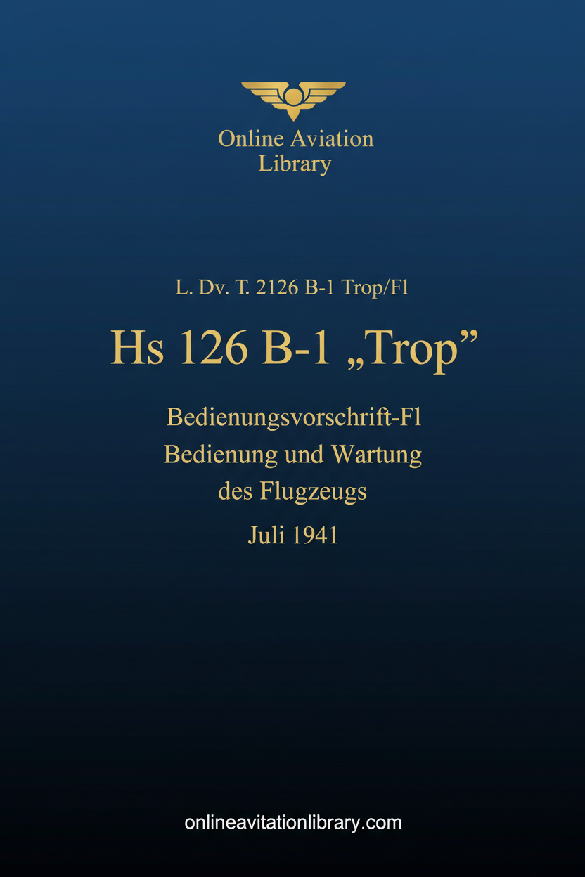 Hs 126 B-1 Trop Standard Cover Page