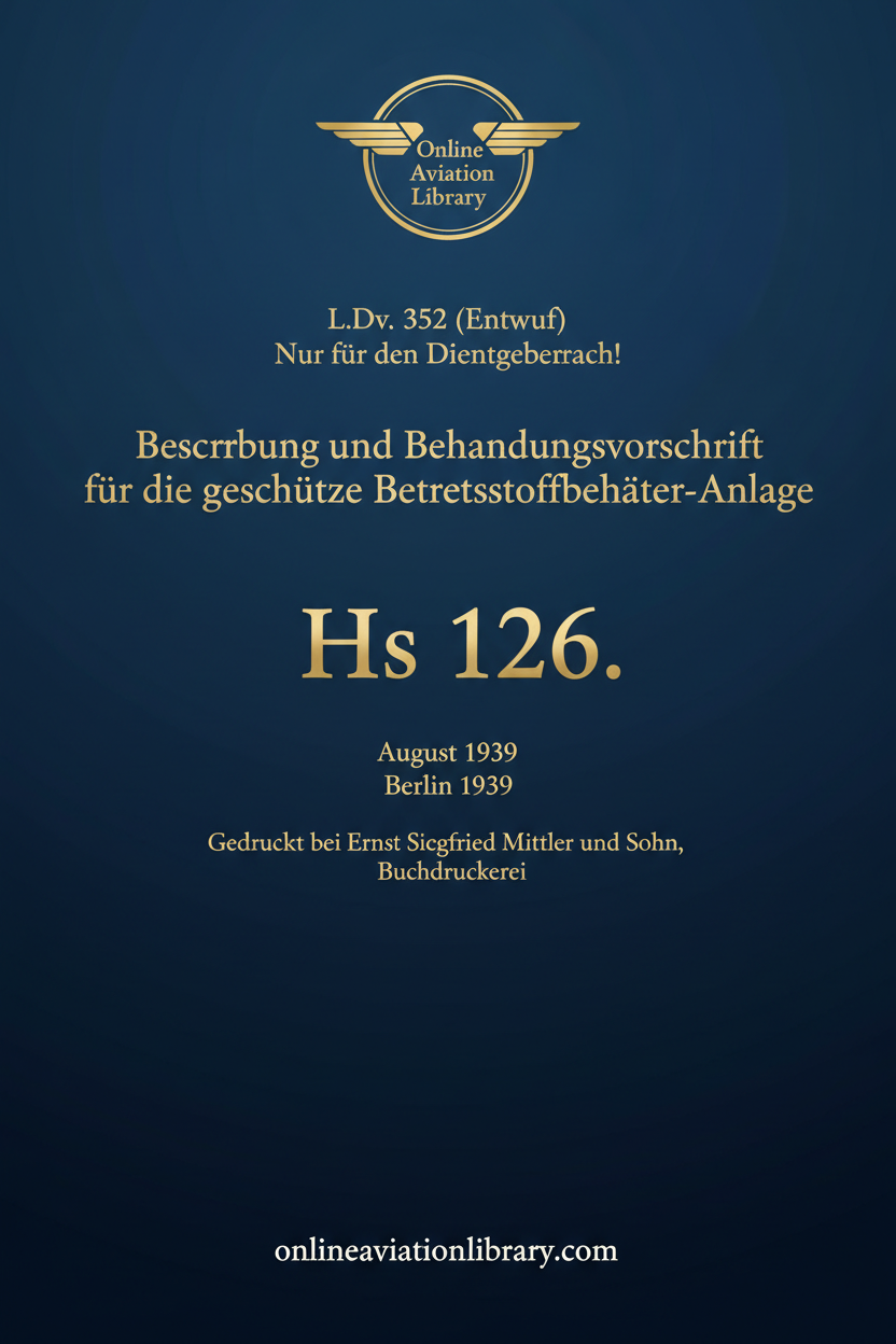 Hs 126 Betriebsstoffbehälter Standard Cover Page