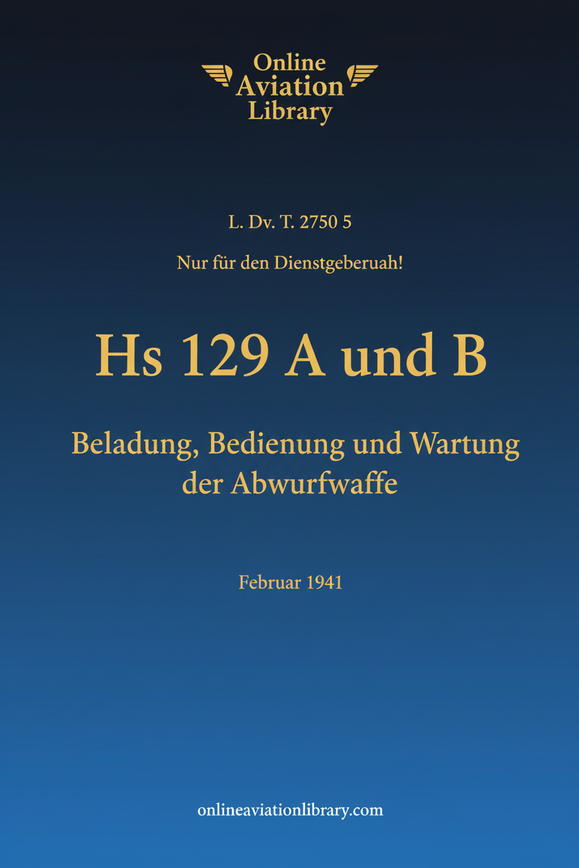 Hs 129 A and B Abwurfwaffe Standard Cover Page