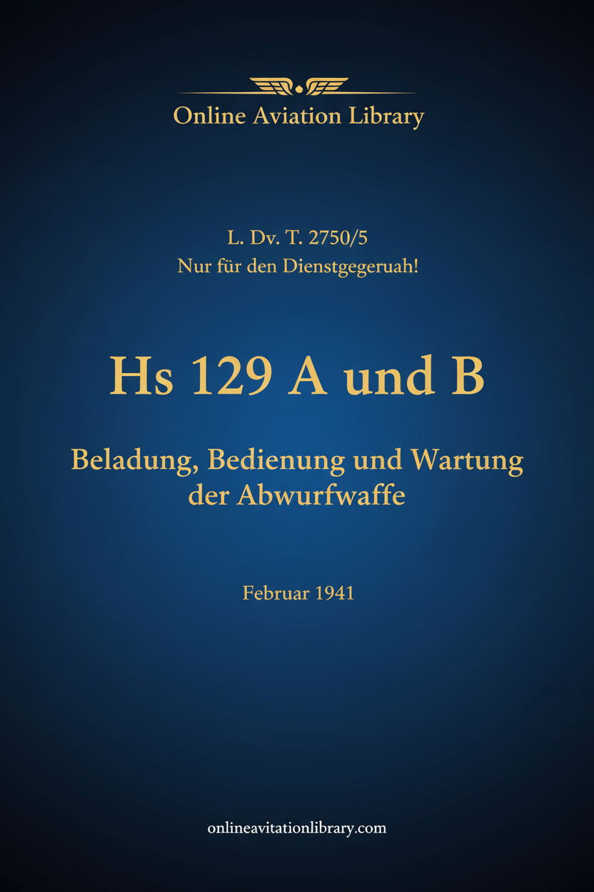 Hs 129 A and B Abwurfwaffe Standard Cover Page